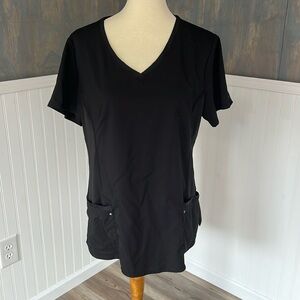 Black Healing hands scrub top XL